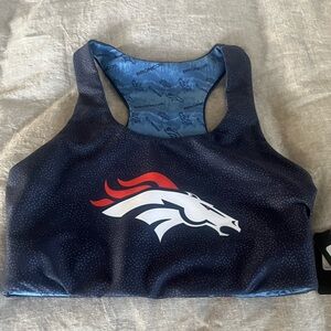 NFL Denver Broncos Reversible Jog Bra. Size S NWT